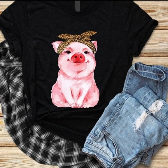 NEW Diva Piggy printed fitted tee ladies t shirt - Picture 4 of 5